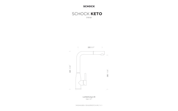 Смесител SCHOCK KETO PULL OUT Инокс